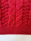 Pull à tricoter décontracté à manches chauve-souris torsadées