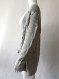 Solid Color Knit Long Cardigan Plus Size S-3XL