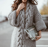 Manteau tricoté à pampilles pour femmes 