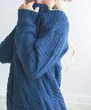 Cardigan long en tricot de couleur unie grande taille S-3XL