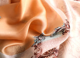 Bufanda de seda con estampado colorido, chal sedoso para mujeres, damas, niñas, 90x180