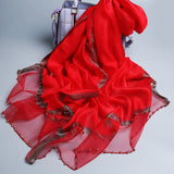 Bufanda de seda Vogue Elegante Dama Bufandas casuales Chales para mujeres