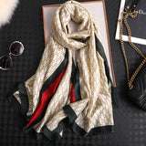 Bufanda de seda con rayas CC Vogue para mujer Bufandas Mujer