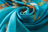 Bufanda ligera de seda floral para mujer