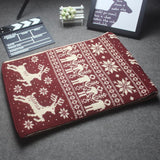 Christmas Elk Snowflake Knitting Long Scarf Casual Travel Warm Couple Scarves Shawls