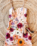Mini-robes moulantes brodées de fleurs sans bretelles