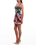 Strapless Floral Embroidered Bodycon Mini Dresses