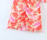 Mini-robes moulantes à fleurs plissées à col en V