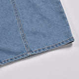 Mini-robes en jean à col en V et dos nu