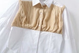 Chemises à boutonnage simple en tricot à manches lanterne vintage Pulls