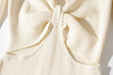 V-neck Cutout Knit Bodycon Midi Dresses