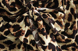 Mini-robes fleuries à revers léopard à lacets