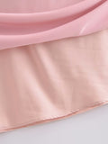 Minivestidos de fiesta sin espalda de raso de seda rosa 