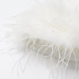 Minivestidos de fiesta de plumas con borlas y cuello alto 