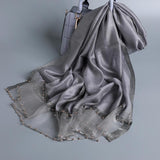 Bufanda de seda Vogue Elegante Dama Bufandas casuales Chales para mujeres