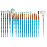 20Pcs Flash Diamond Makeup Brushes Powder Foundation Blush Blending Eyeshadow Lip Cosmetic Brush