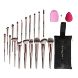 18pcs Makeup Brush Sets With Gourd Makeup Sponge Scrubbing Artifact BeautyTools with Brush Bag