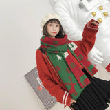 Merry Christmas Elk Long Scarf Casual Travel Warm Echarpes Châles