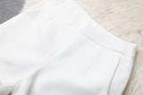 V-neck Suit Double Buckle Vest Shorts Blazers Two-piece Set