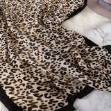 Bufanda cálida de algodón Leapord a la moda para mujeres y niñas 90x180