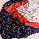 Bufanda de seda larga con contraste de moda para mujer y niña, 90 x 180