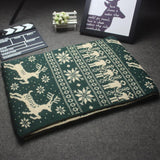 Christmas Elk Snowflake Knitting Long Scarf Casual Travel Warm Couple Scarves Shawls
