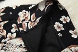 Elegant Printing Single Button Elastic Waist Suit Mini Pleated Skirt Two-piece Set
