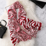 Foulard en soie léopard chaud à la mode pour femme, fille, 90 x 180