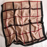 Écharpe en soie à imprimé rosette pour femmes, filles, 90 x 180