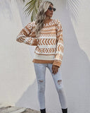Knit Contrast Argyle Pattern Sweaters