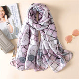 Floral Long Thick Scarf for Women
