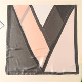 Bufanda de seda con diseño geométrico de línea simple, chal sedoso para mujeres y niñas, 90x180