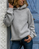 Women's Solid-color Hoodies Pullover Sweatshirt