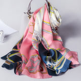 Bufanda de seda de morera para mujer y niña, 53 x 170