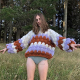 Women‘s Oversized Coarse Wool Sweater