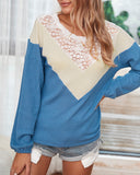 Lace Net Yarn Hollow Out Knit Sweater Tops